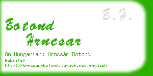 botond hrncsar business card